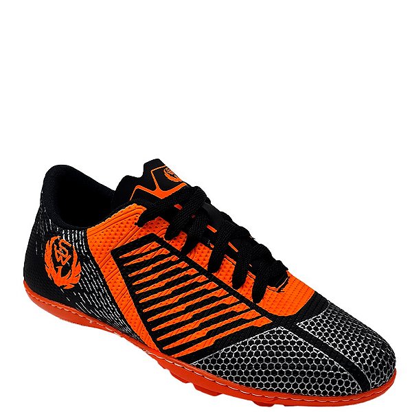 Chuteira Sport West Society Masculina Preto Laranja