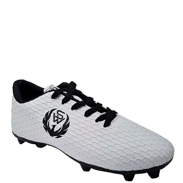 Chuteira Sport West Campo Masculina Branco Preto