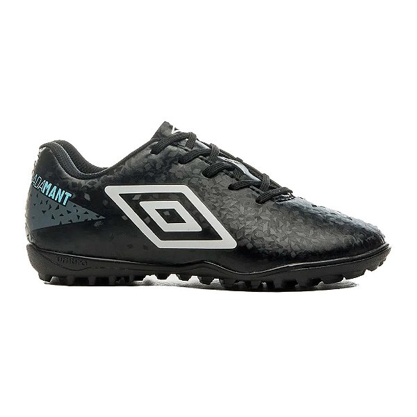 Chuteira Umbro Society Adamant Jr Infantil Preto Cinza