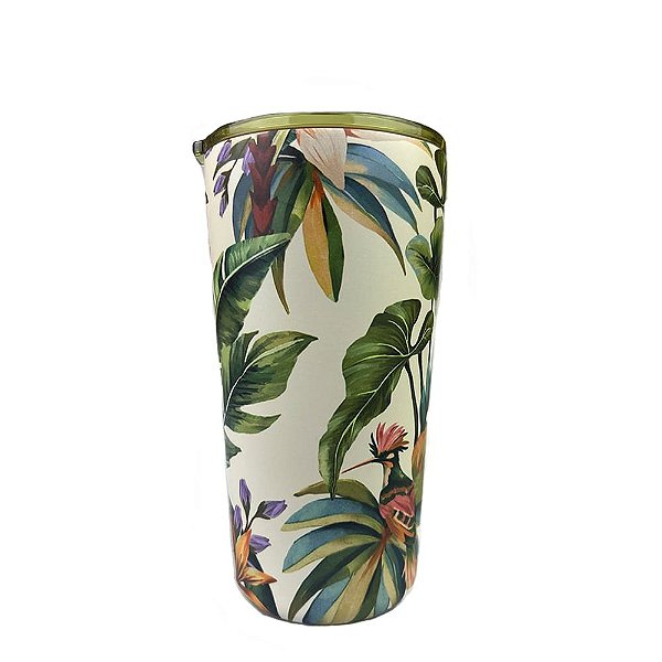 Copo Farm Térmico Glub Tropicalia 500ML Verde Off White