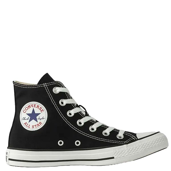 Tênis Converse All Star Chuck Taylor Hi Cano Alto Unissex Preto Branco