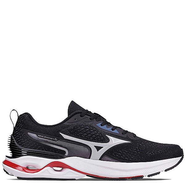 Tênis Mizuno Wave Dynasty 6 Masculino Preto Azul Vermelho
