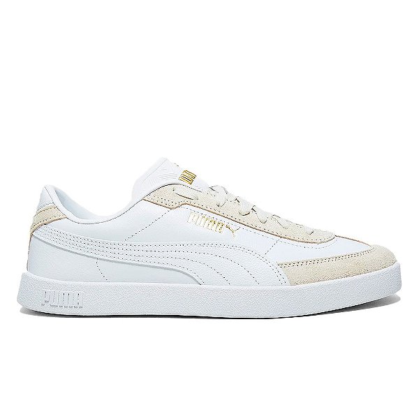 Tênis Puma Club II Era Masculino Branco Dourado