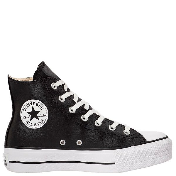 Tênis Converse Chuck Taylor All Star Platform Lift Hi Cano Alto Feminino Preto Branco