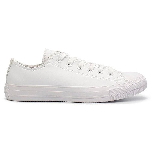 Tênis Converse All Star Chuck Taylor Monochrome Leather Ox Branco