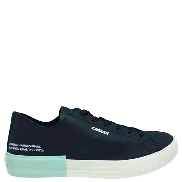 Tênis Colcci Simple Leather Feminino Preto Verde