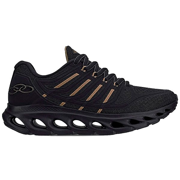 Tênis Olympikus Cyber 4 Infantil Preto Dourado