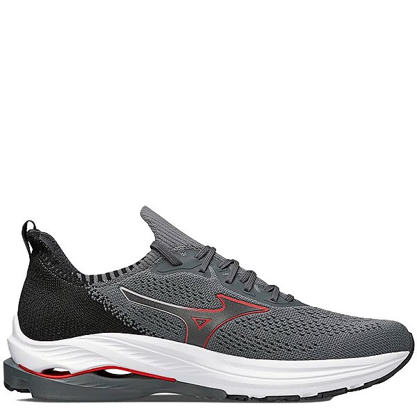 Tênis Mizuno Wave Zest Masculino Chumbo Vermelho
