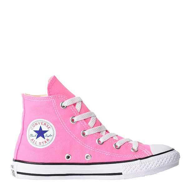 Tênis Converse All Star Chuck Taylor Cano Alto Infantil Rosa