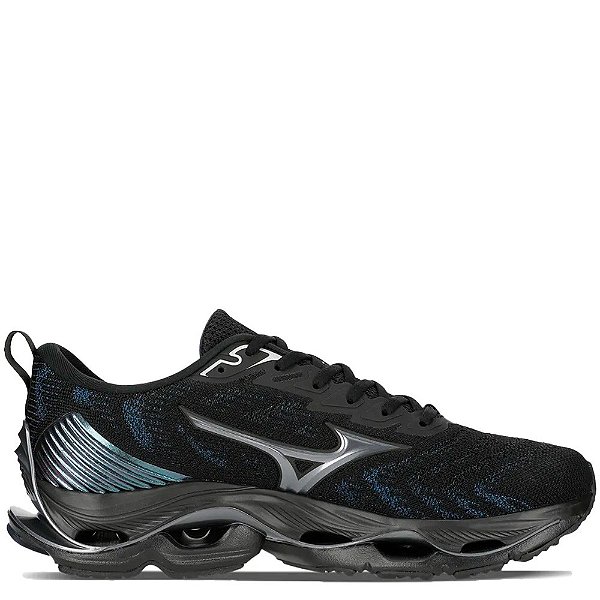 Tênis Mizuno Wave Stratus 2 Masculino Preto Cinza
