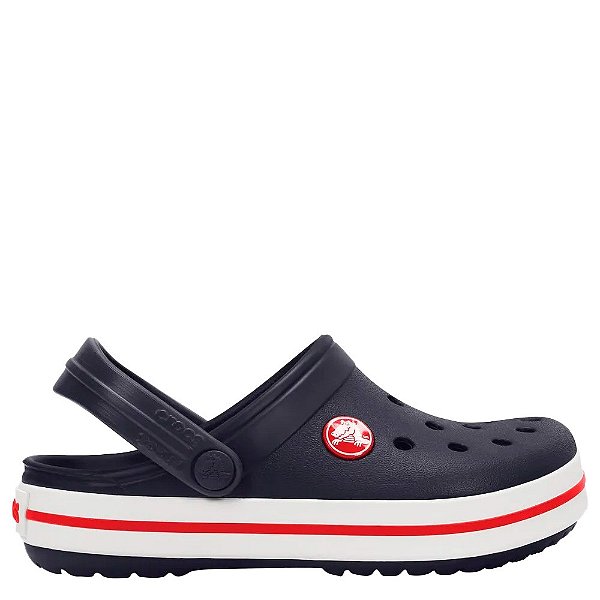 Sandália Crocs Crocband Clog Infantil Marinho Branco