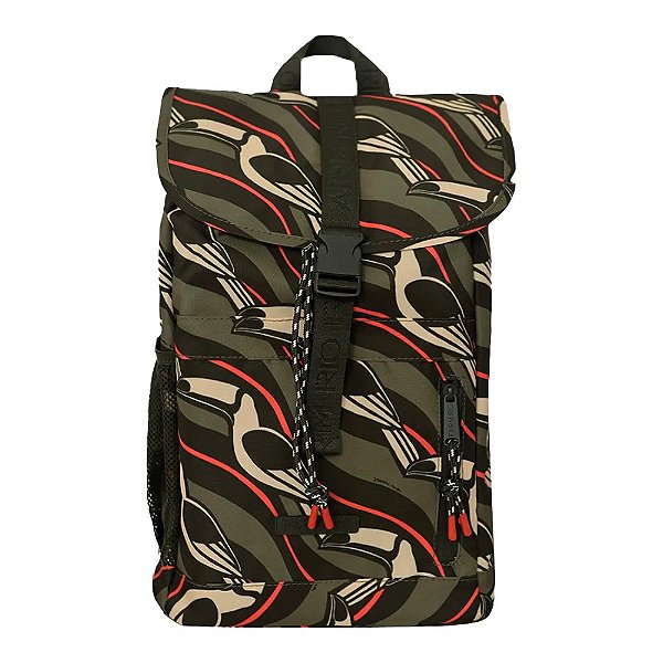 Mochila Farm Coisa Nossa Tucanos Gráficos Verde Musgo