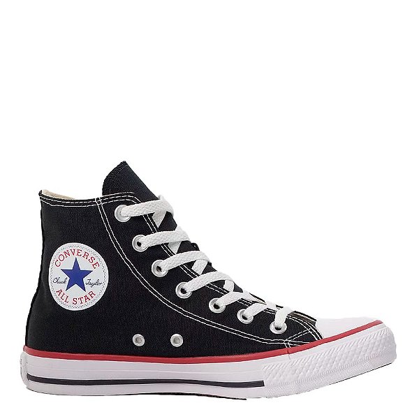 Tênis Converse All Star Chuck Taylor Hi Cano Alto Unissex Preto Branco Vermelho