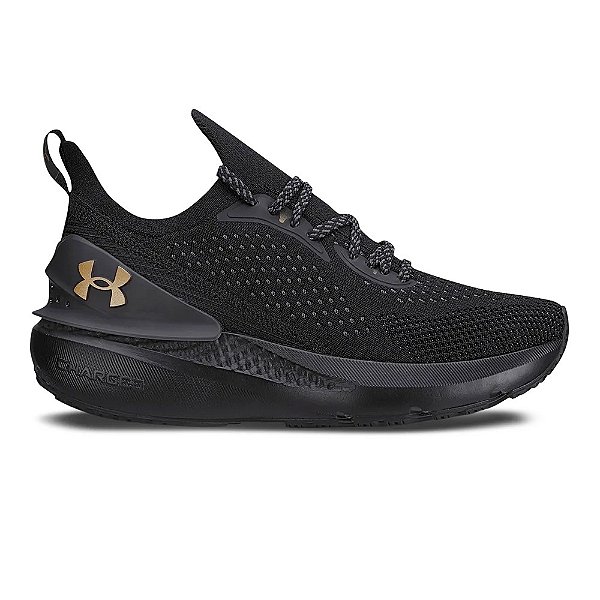 Tênis Under Armour Charged Quicker Infantil Preto Dourado