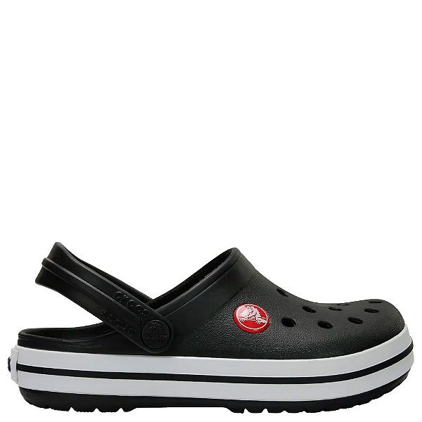 Sandália Crocs Crocband Clog Infantil Preto Branco