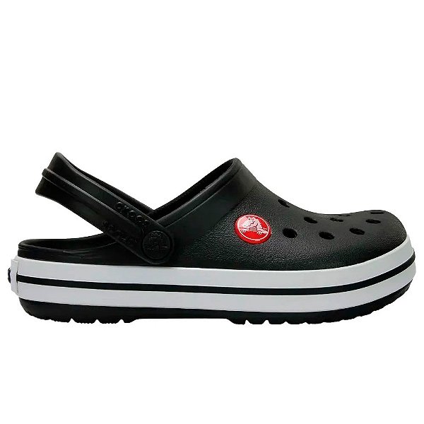 Sandália Crocs Crocband Clog Infantil Preto Branco