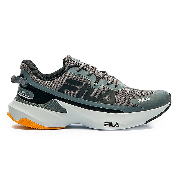 Tênis Fila Recovery Masculino Grafite Preto Amarelo