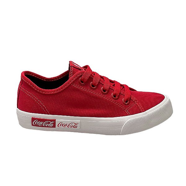 Tênis Coca-Cola Blend Basic Feminino Vermelho Branco