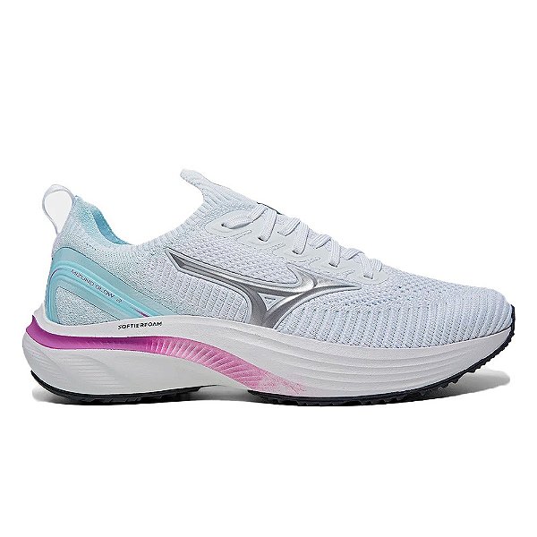 Tênis Mizuno Glow 2 Feminino Branco Azul Lilás