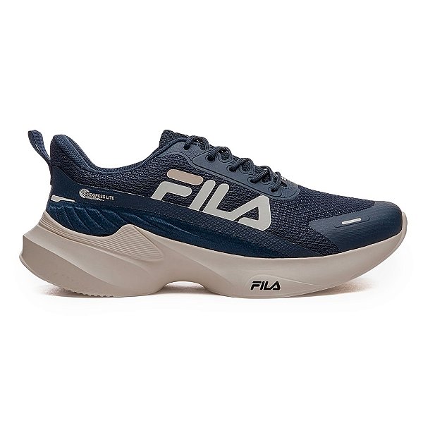 Tênis Fila Progress Lite Masculino Preto/Grafite/Vermelho