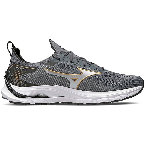 Tênis Mizuno Wave Mirai 5 Masculino Cinza Dourado