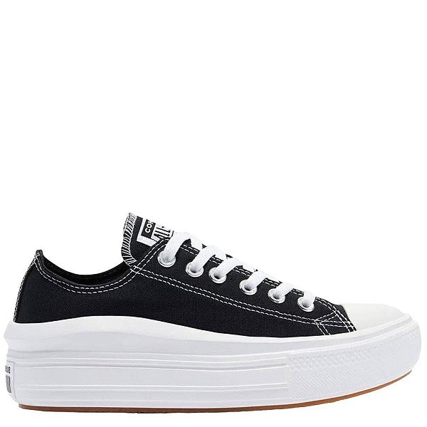 Tênis Converse All Star Chuck Taylor Move Ox Feminino Preto Branco