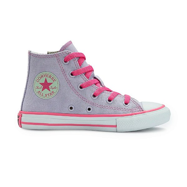 Tênis Chuck Taylor All Star Side Zip Canvas Infantil Violeta