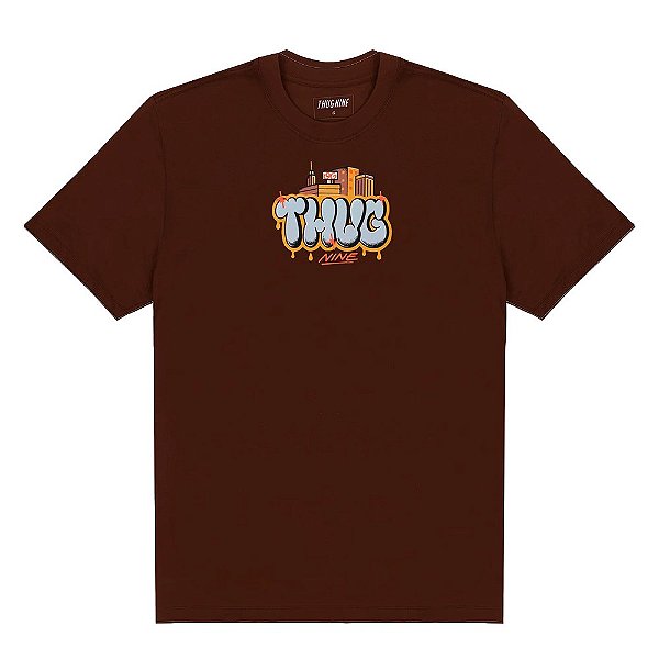 Camisa Thug Nine Cathug Masculina Marrom