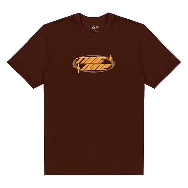 Camiseta Thug Nine Analog Marrom