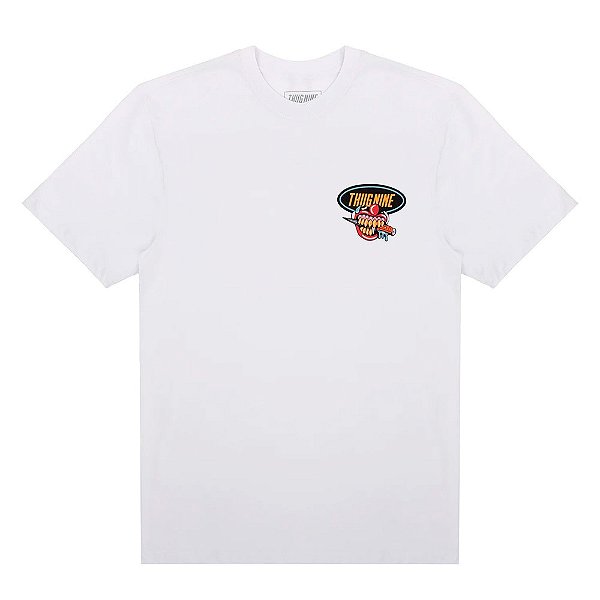 Camisa Thug Nine Oversized Sycho Clown Masculina Branco