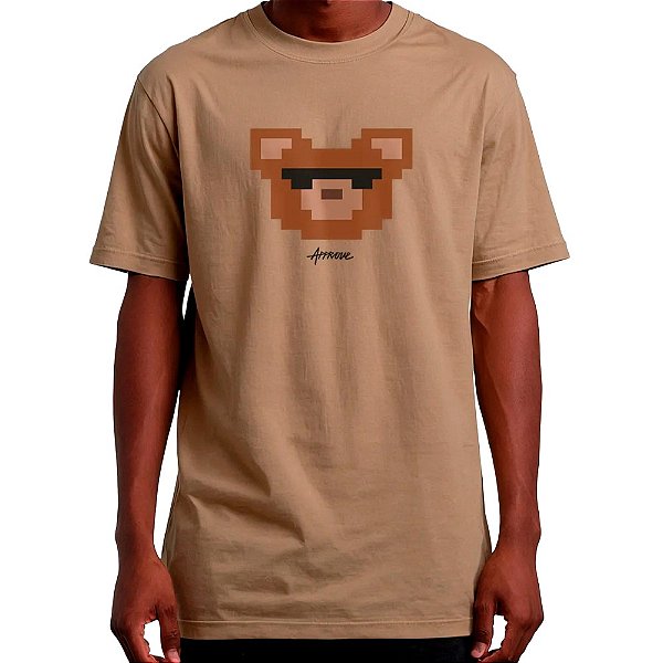 Camiseta Bold Approve Fire Style Bear Bege