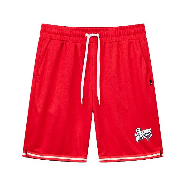 Bermuda Approve 9Inches Home Run Masculina Vermelho