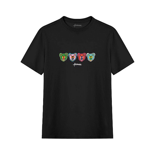 Camisa Approve Bold Angry Bear Masculina Preto Colors
