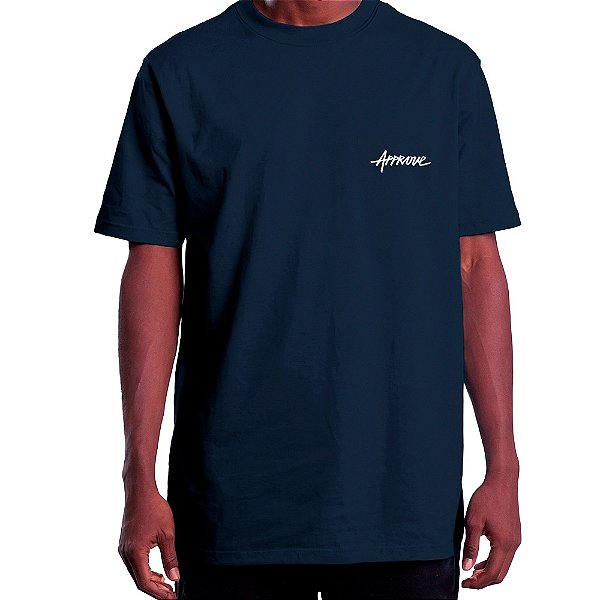Camisa Approve Bold Basic Masculina Marinho Branco