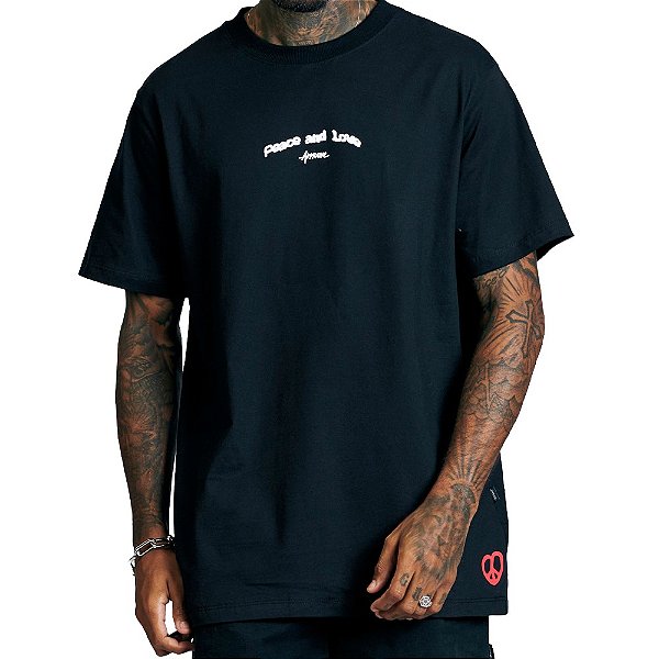 Camisa Approve Bold Peacedluv Masculina Preto Branco