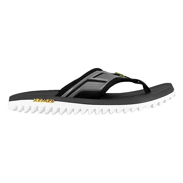 Chinelo Kenner Kivah Full Force Branco Preto Grafite