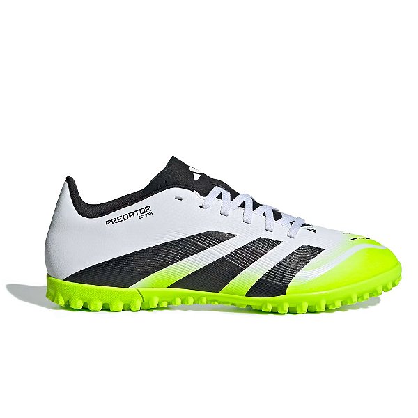 Chuteira Adidas Society Predator Club Branco, Preto e Verde