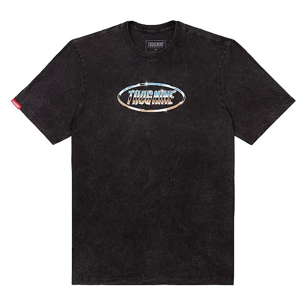 Camisa Thug Nine Oversized Chrome Prayer Masculina Preto