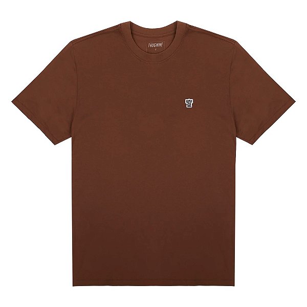 Camisa Thug Nine Basic T9 Patch Masculina Marrom