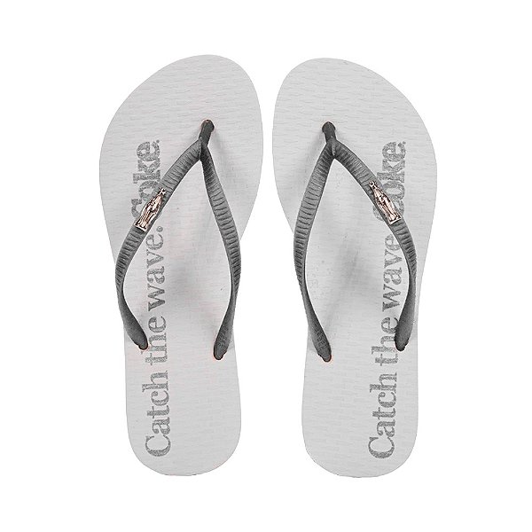Chinelo Coca-Cola Coke New Feminino 24/25 Branco e Prata