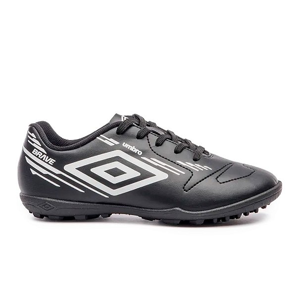 Chuteira Umbro Society Brave Infantil Preto e Branco