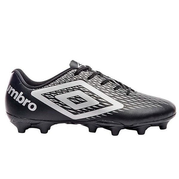 Chuteira Umbro Campo Diamond Infantil Preto e Cinza