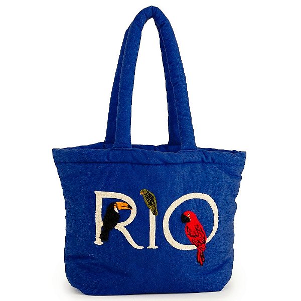 Bolsa Farm Solzão Rio Mykono Azul