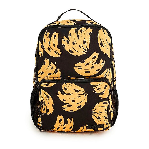 Mochila Farm Me Leva Bossa Banana Preto/Amarelo
