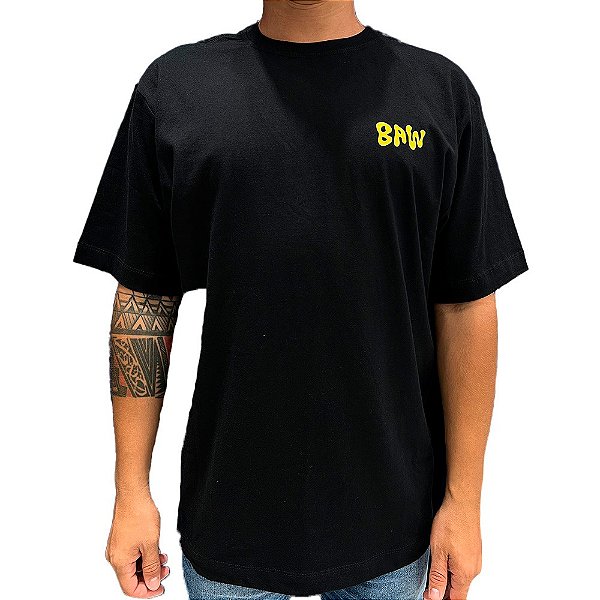 Camisa Baw Smiley Masculina Preto