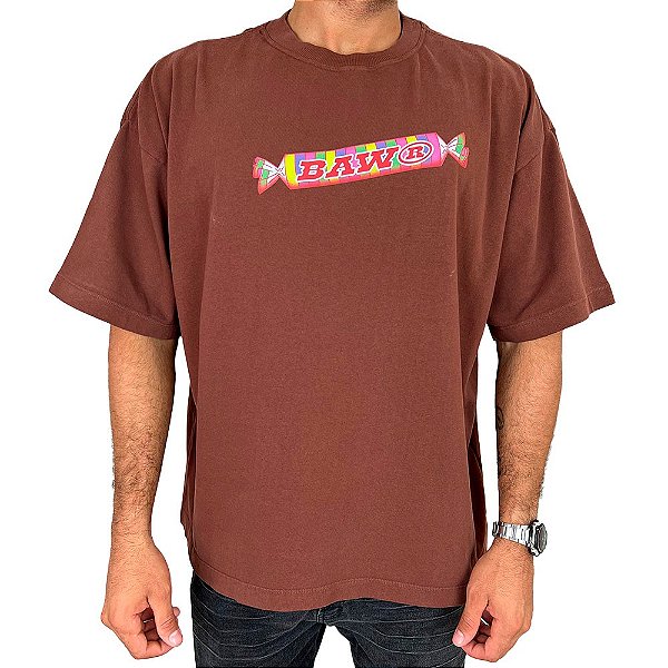 Camisa Baw Oversized New Over Masculina Marrom