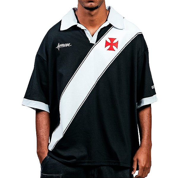 Camisa Polo Approve x Vasco da Gama Huge Faixa Preto