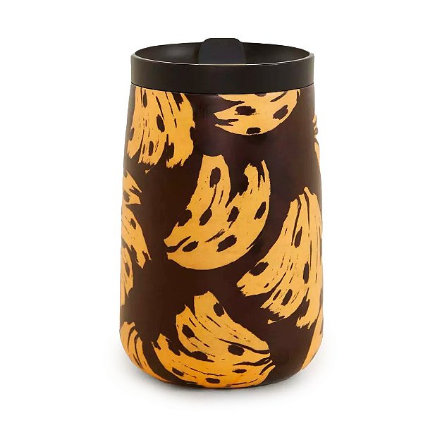 Copo Farm Que Sede 450ml Bossa Banana Preto e Amarelo
