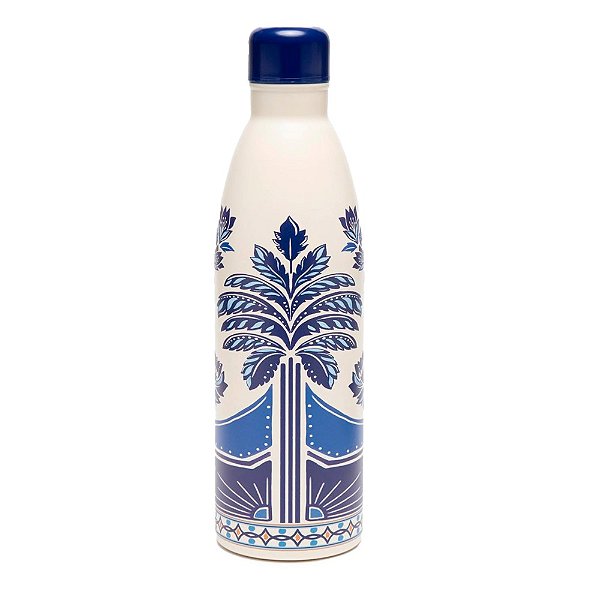 Garrafa Farm Glub Encanto Tropical 1Litro Off White Azul