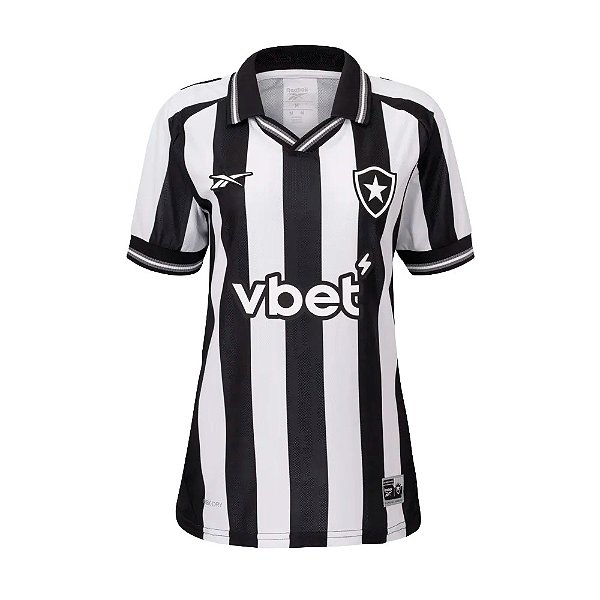Camisa Reebok Botafogo I 25/26 Feminina Branco/Preto